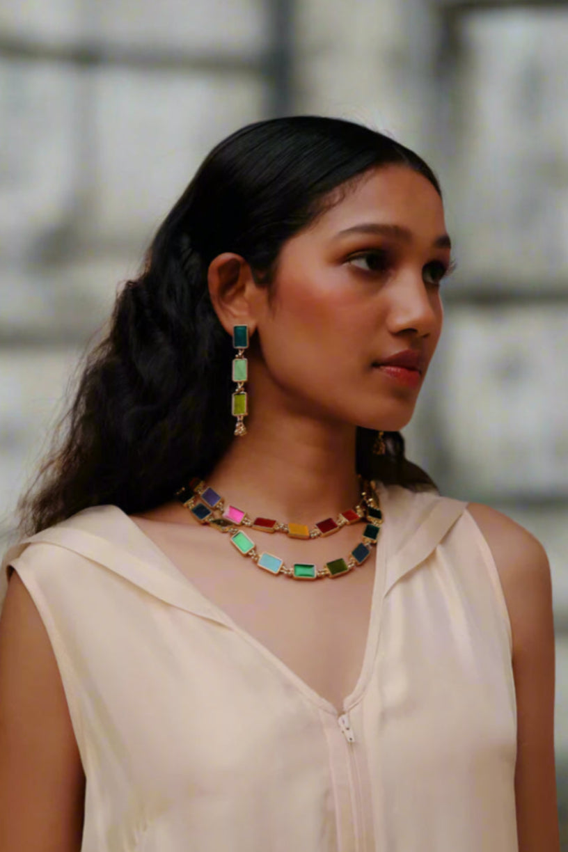 Multi Enamel Choker Necklace - Melrosia - UK - USA