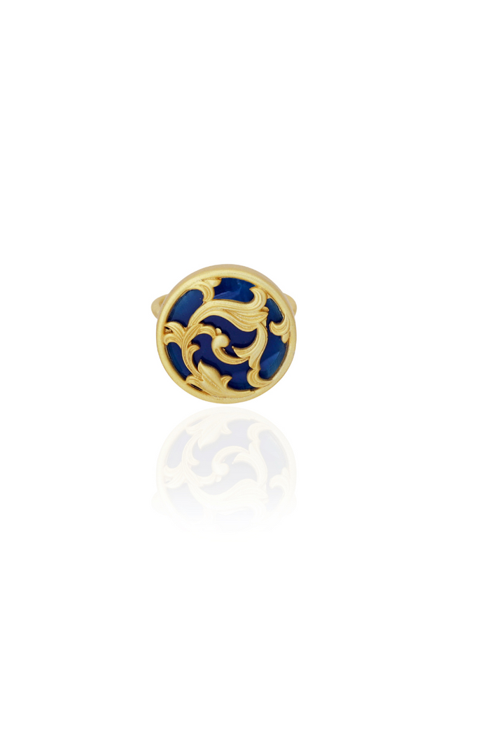 Blue Rocialle Disc Ring