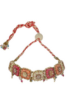 Square Embroidered Choker Necklace