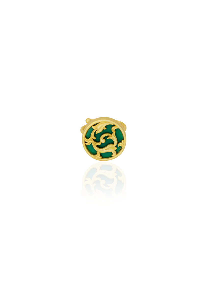 Green Rocialle Disc Ring