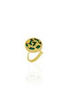 Green Rocialle Disc Ring