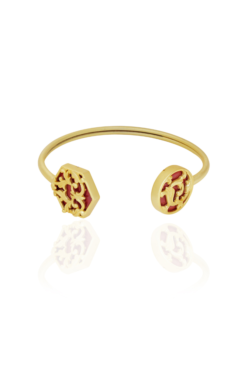 Garnet Cuff Bracelet-Studio Melrosia,Uk,france