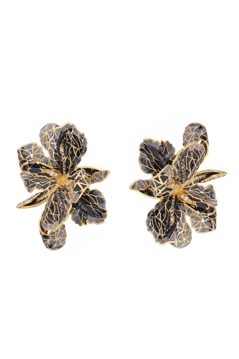 Garden Earrings- Black- Melrosia-UK-USA