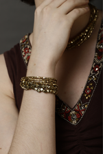 Gold Stacked Beaded Bracelet
