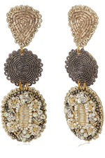 Black & Gold Dangler Earrings-Melrosia,Uk,USA
