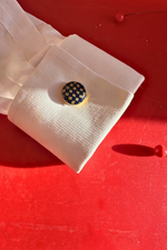 Gingham Enamel Cufflink