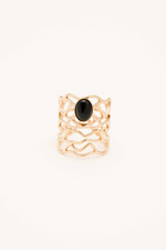 Black Onyx Openwork Ring