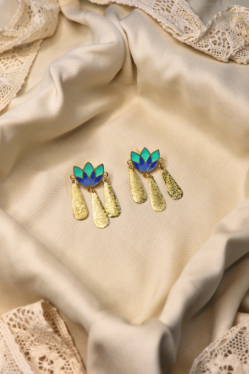 Latest-design-New-Mini-Lotus-Earrings-Uk,USA