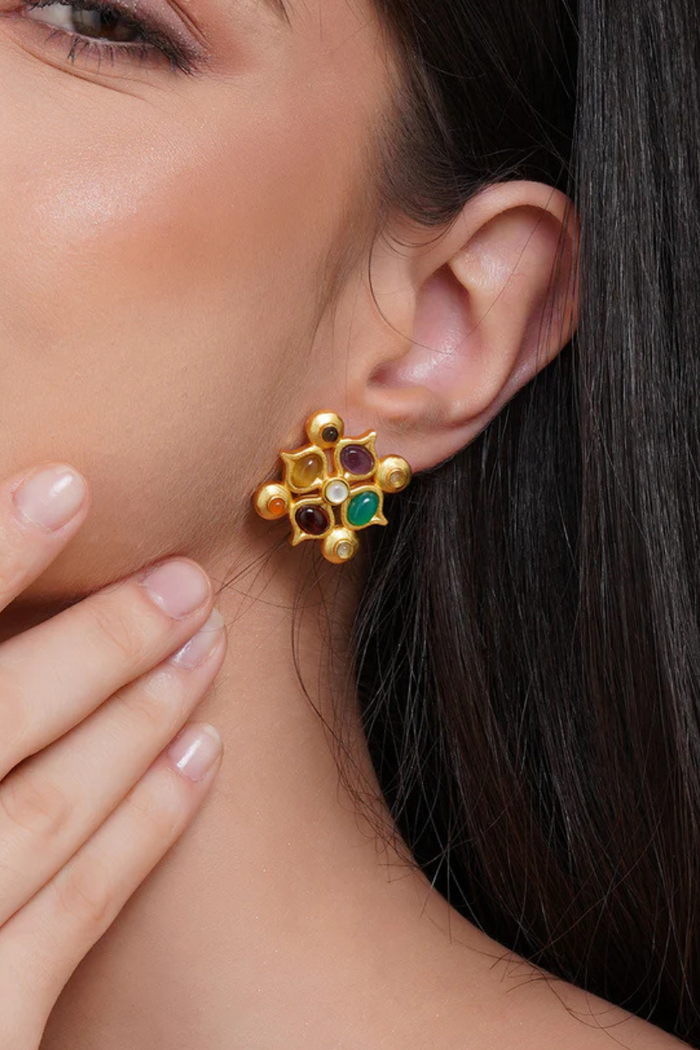 Buy-New-Design-Navratan-Studs-Uk,USA