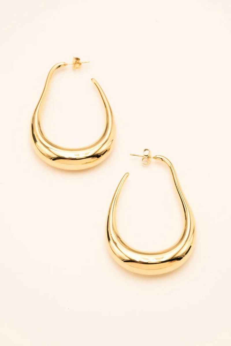 Theia Drop Hoop Earrings