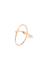 Oval Openwork Textured Ring