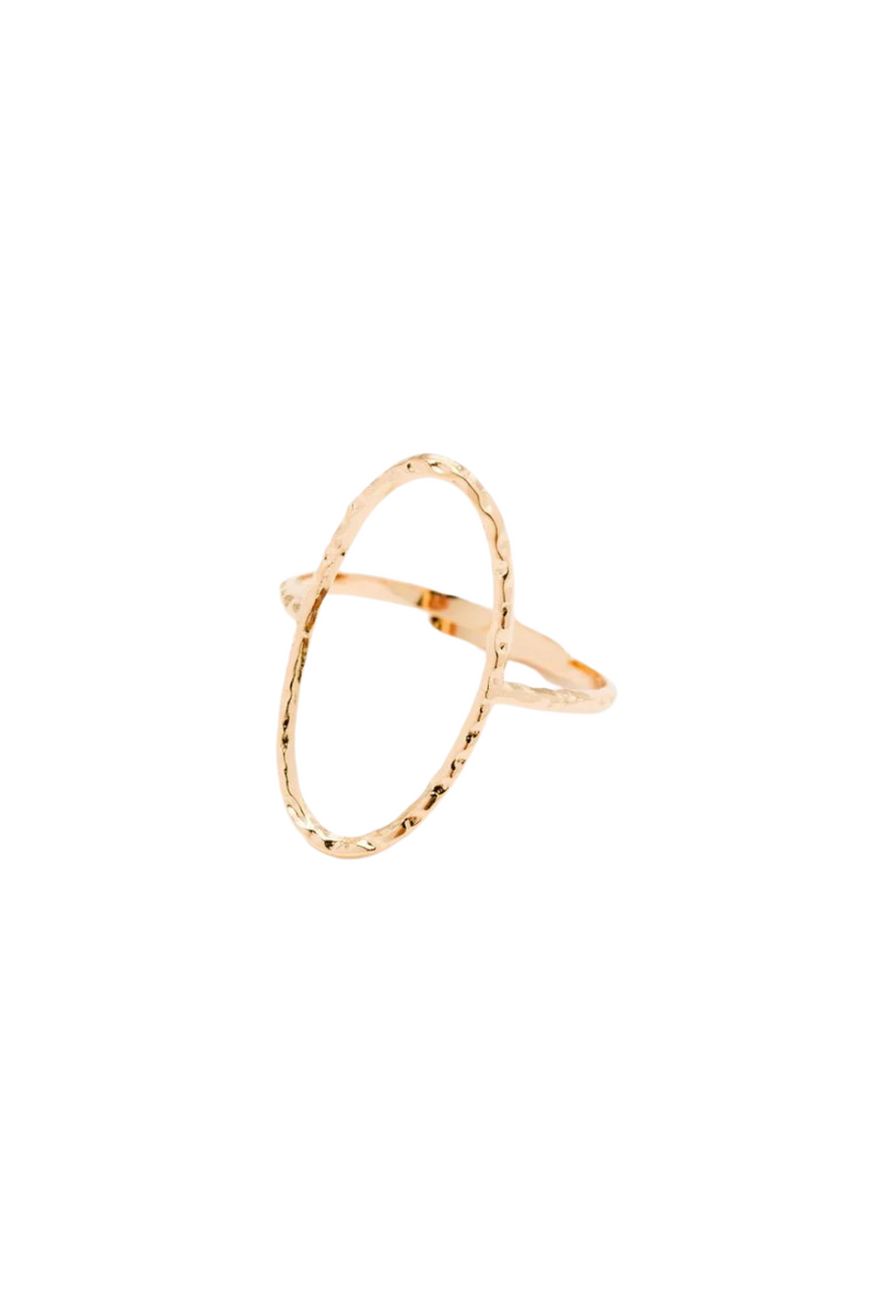 Oval Openwork Textured Ring