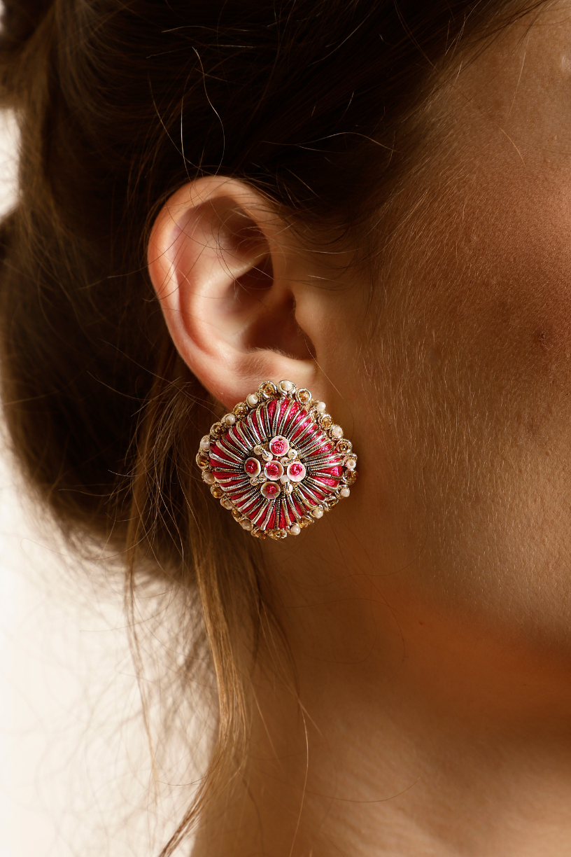 Buy-Online-Latest-Square-Embroidered-Studs-UK,France