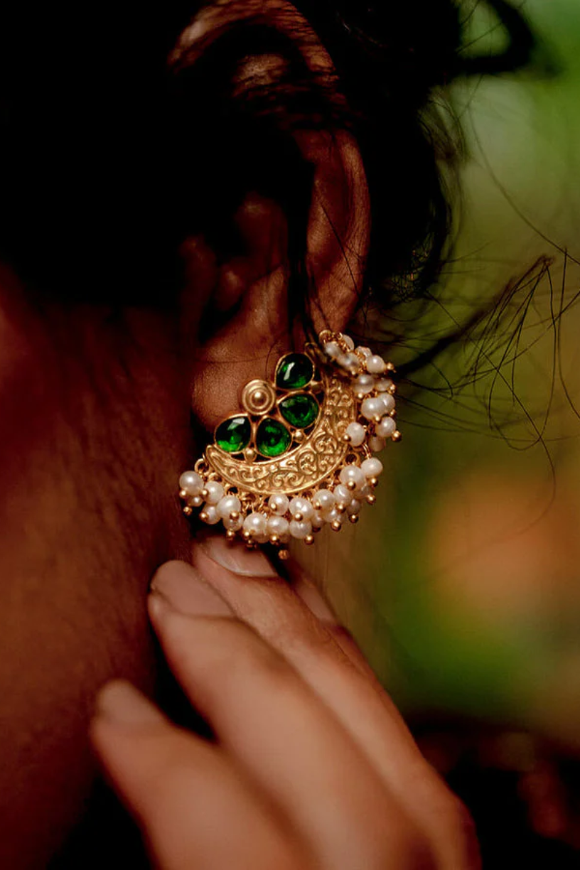 Chaand Green Studs 1 - Melrosia - UK - USA