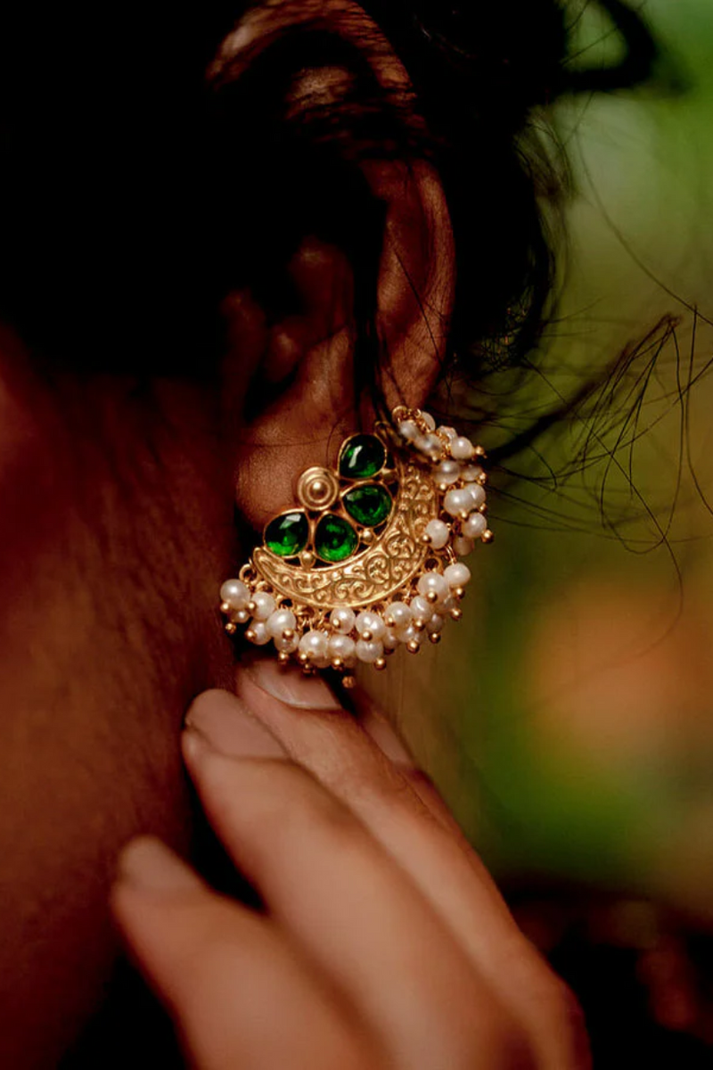 Chaand Green Studs 1 - Melrosia - UK - USA