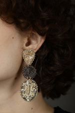 Embroidered Dangler Earrings-Melrosia,Uk,Paris