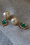 Emerald Drop Earrings-Melrosia,UK,France