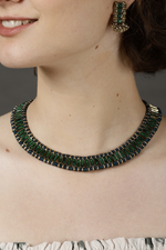 Emerald Queen Enamel Choker