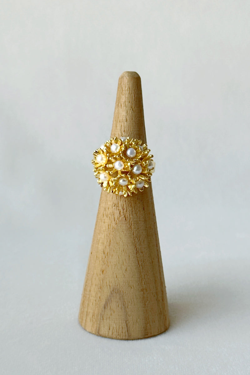 Sunshine Mini Gold Pearl Ring