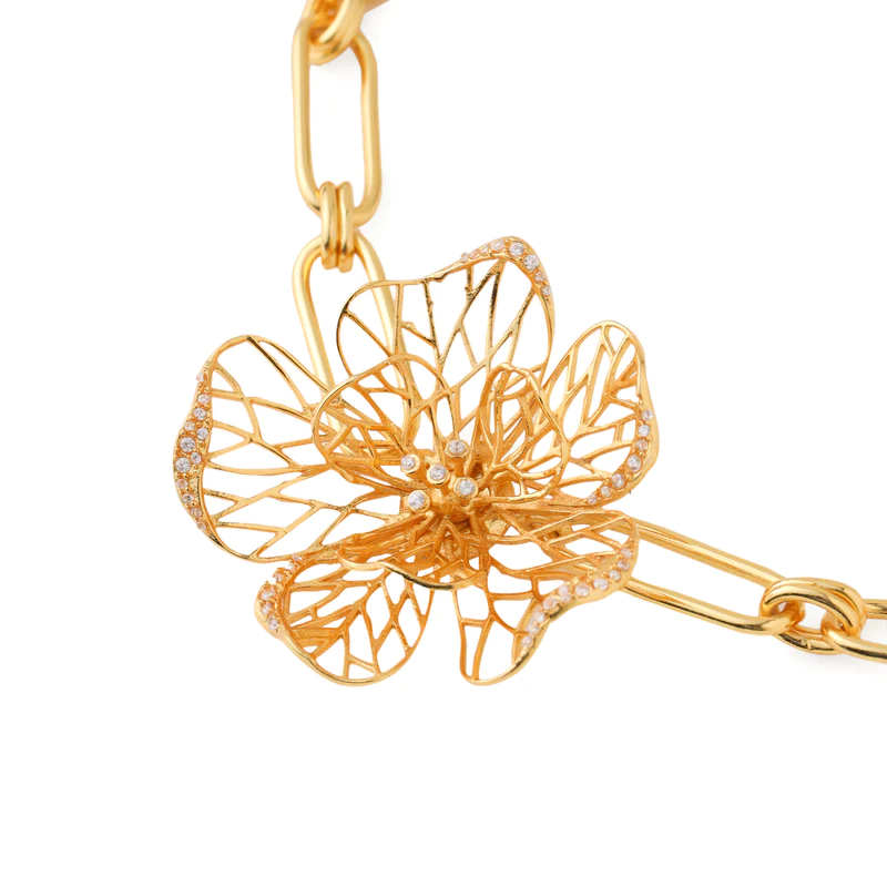 Fiore Gold Necklace-Melrosia,UK,USA