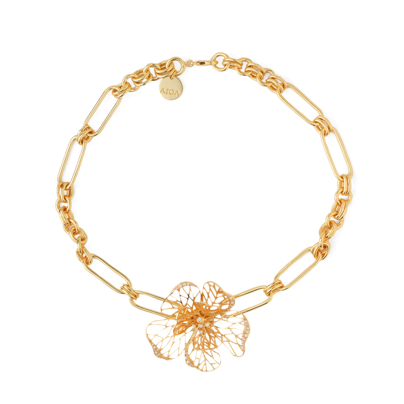 Fiore Gold Necklace-Melrosia,UK,USA