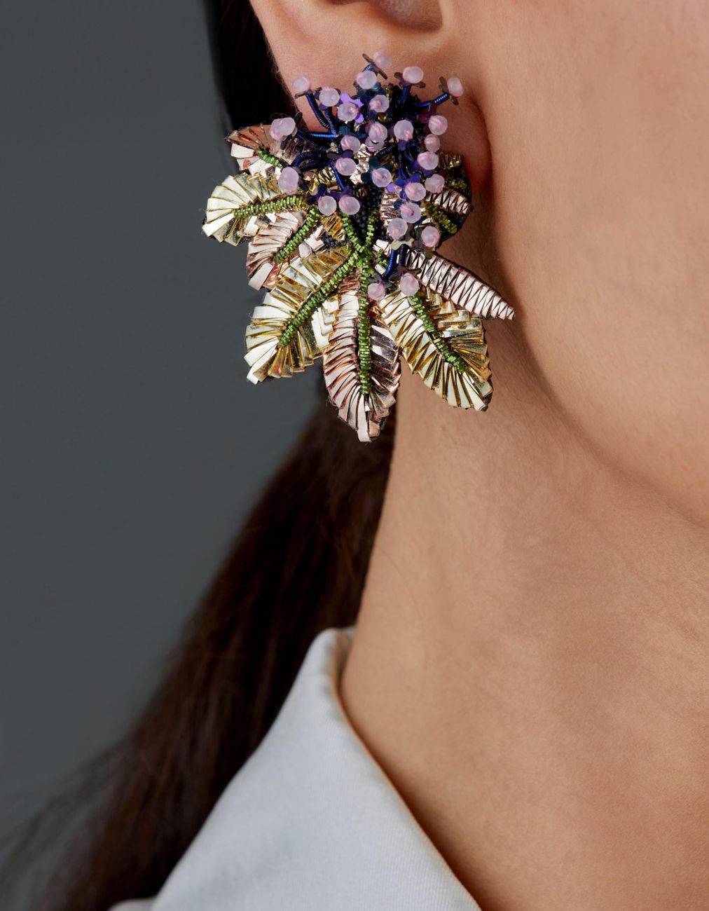 Blush Floral Earrings-Melrosia,UK,Paris