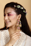 Floral Embroidered Earrings-Melroisa,UK,Paris