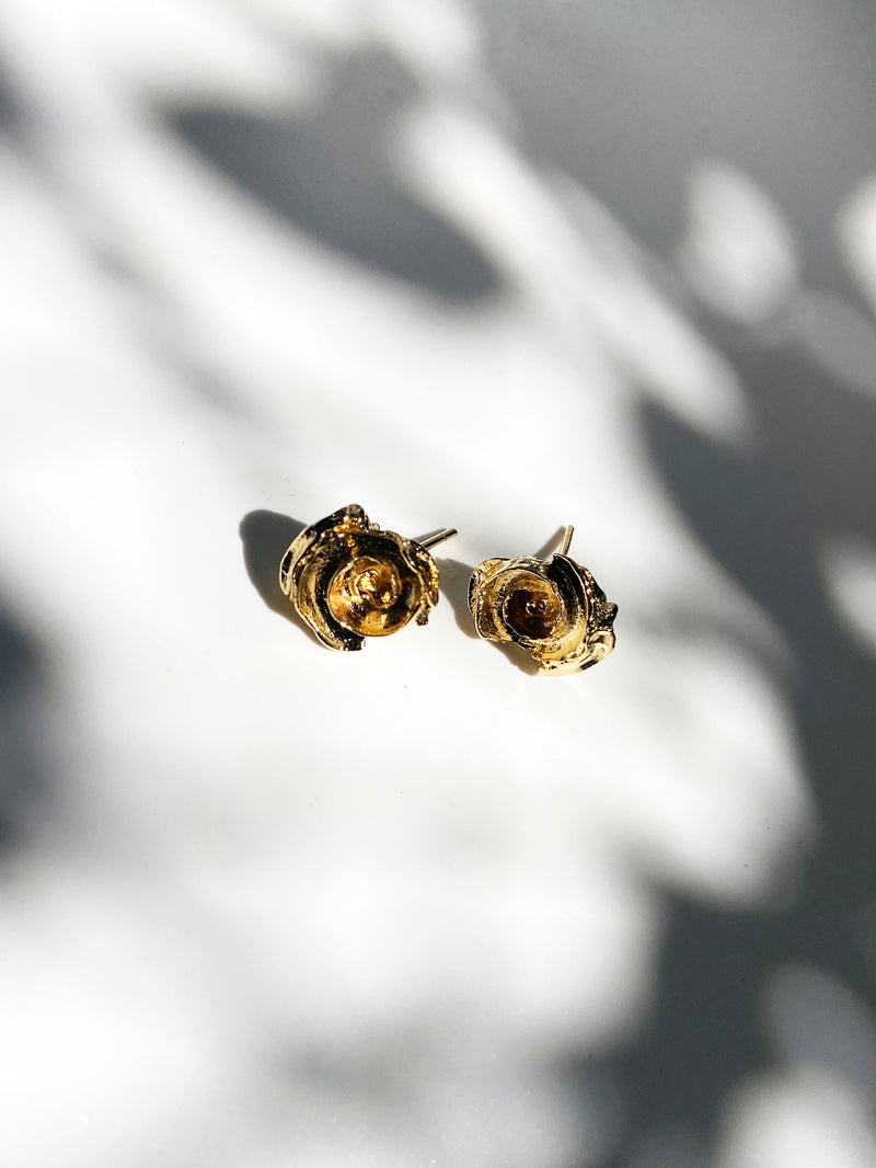 Gold Rosette Studs