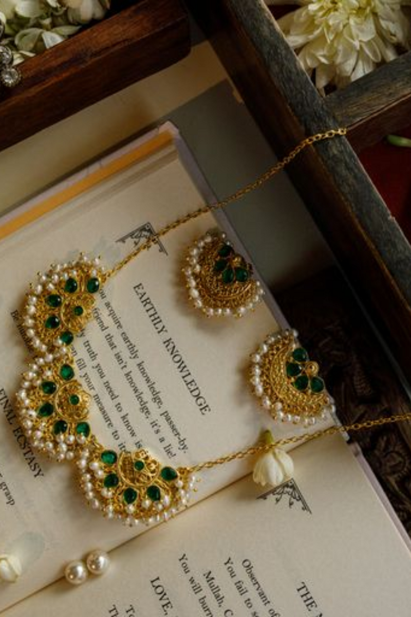 Green Chaand Studs - Melrosia - UK - USA
