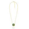 Green enamel pendant necklace-UK,USA