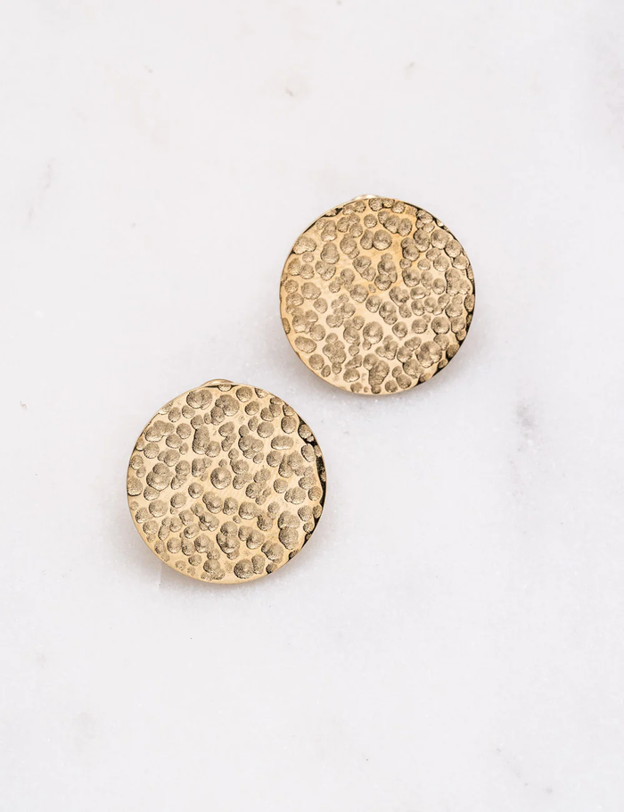 Hammered Stud Earrings-Melrosia,Uk,USA