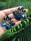 Iris Blue Earrings-Melrosia,UK,PAris