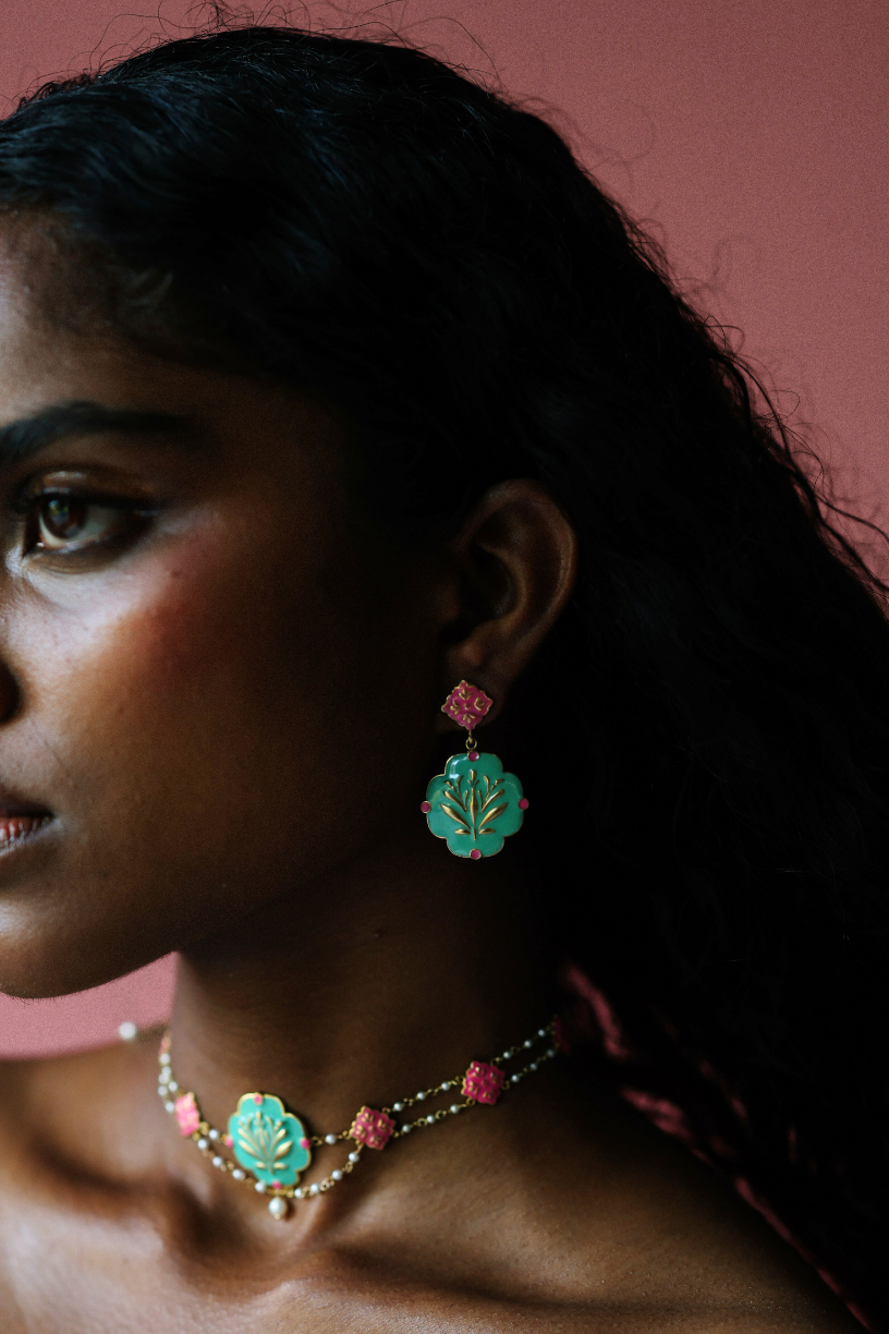 enamel drop earrings - melrosia London