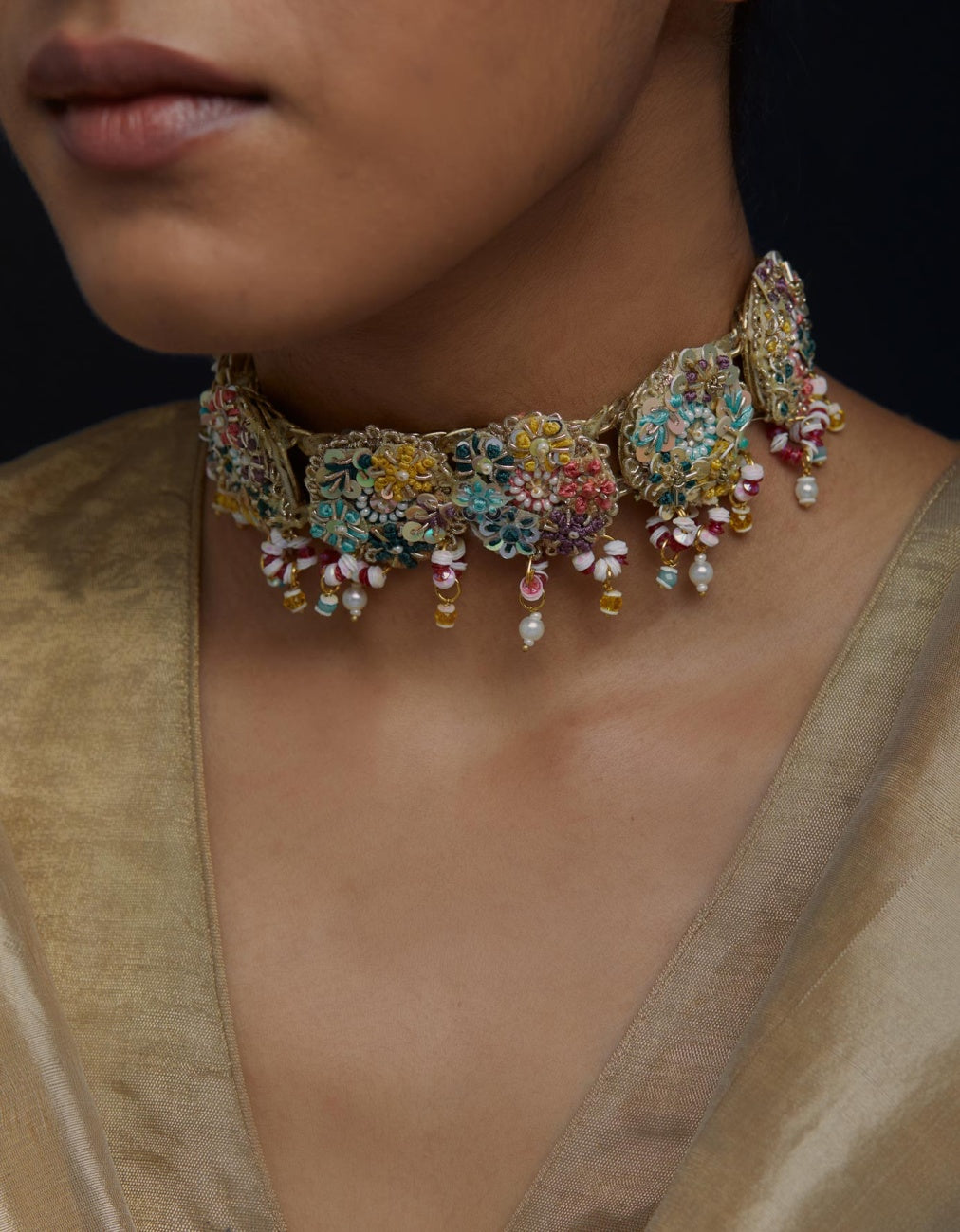 Latest-Design-Buy-Satrangi-Choker-Uk,Spain