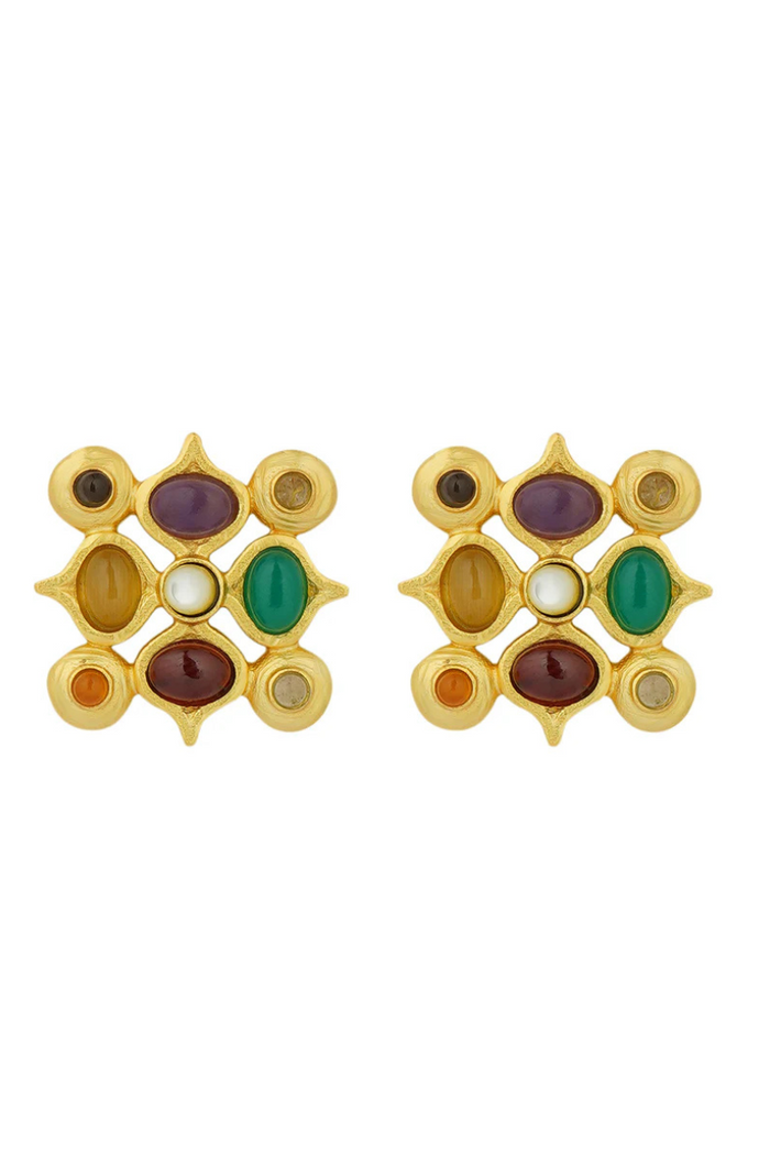 Latest-Design-Collection-Navratan-Earrings-Uk,Spain