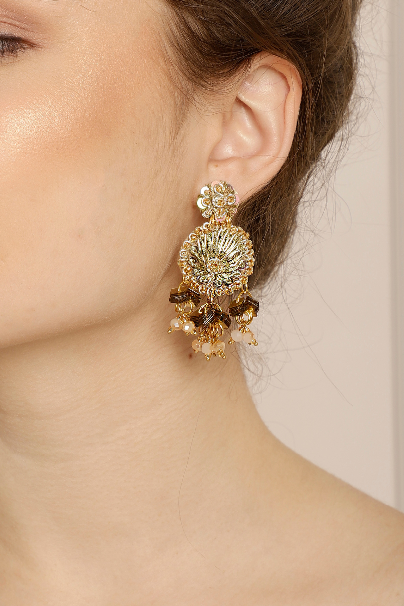 Latest-Design-Online-Gold-Beaded-Earrings-UK,USA
