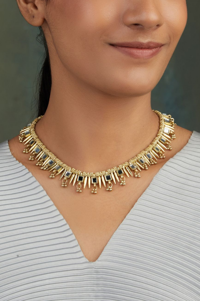     Latest-Design-Online-Gold-Mirror-Necklace-UkParis