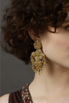 Gold Embroidered Earrings