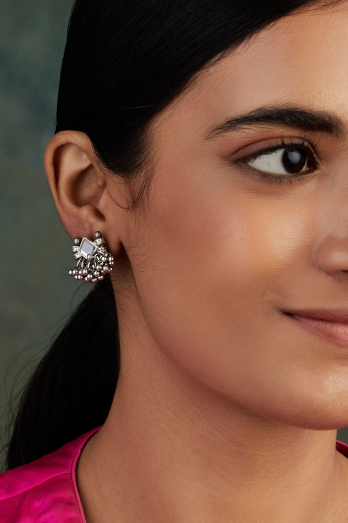 Mini Mirror Silver Stud-Melrosia,UK,USA