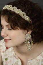 Mirror Gold Embroidered Hairband-Melrosia,Uk,France