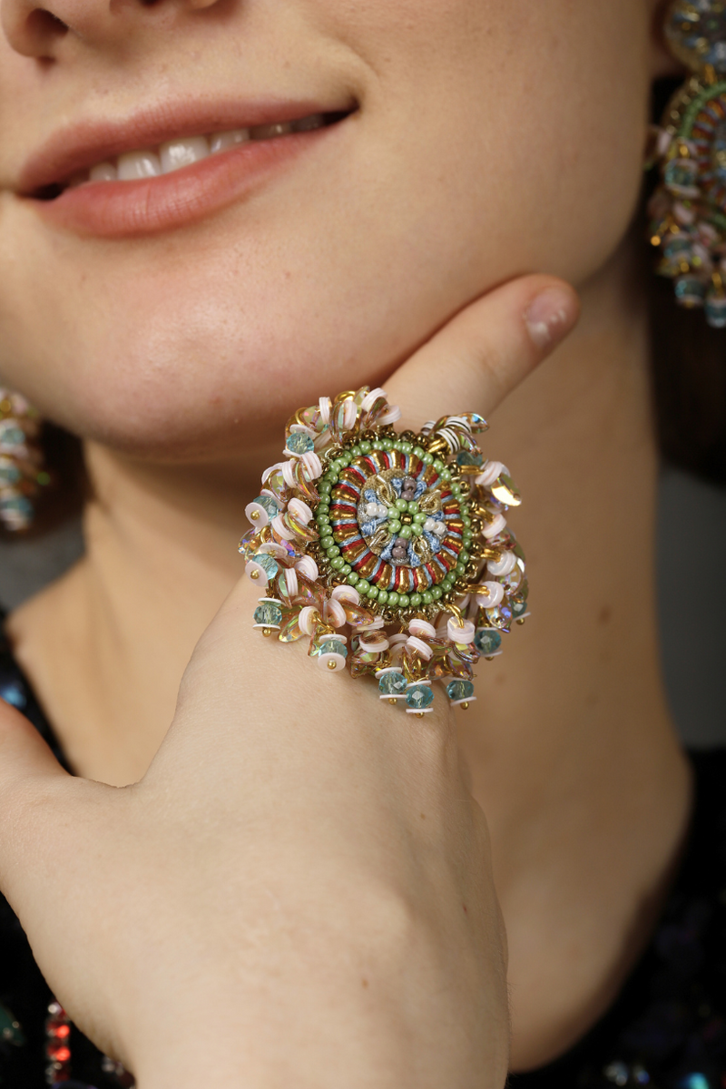 Round Multi Embroidered Ring