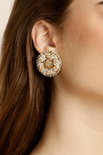 New-Collection-Latest-Design-Embroidered-Stud-Earrings-UK,Paris