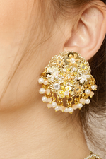 Online-Pricing-Amber-Floral-Pearl-Earrings-UK,Germany