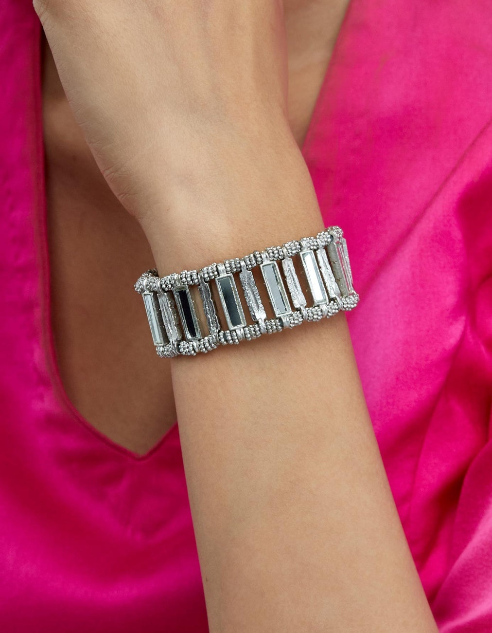 Buy-New-Design-Silver-Mirror-Brick-Bracelet-Uk,Spain