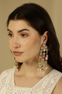 Pearl Mirror Multicoloured Hanging Earring - Melrosia - UK - USA