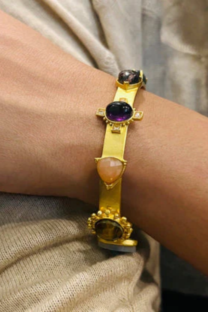 Rainbow Gemstone Cuff 1 - Melrosia - UK - USA