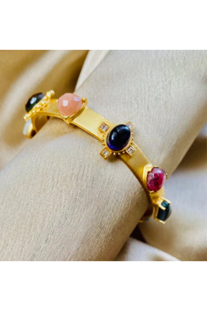 Rainbow Gemstone Cuff 1 - Melrosia - UK - USA