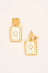 Rectangular Hammered Textured Earrings-Melrosia,UK,USA