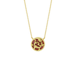 Red Enamel pendant necklace-UK,USA