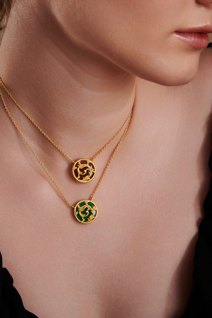  Rocialle Disc Necklace-StudioMelrosia,Uk,France